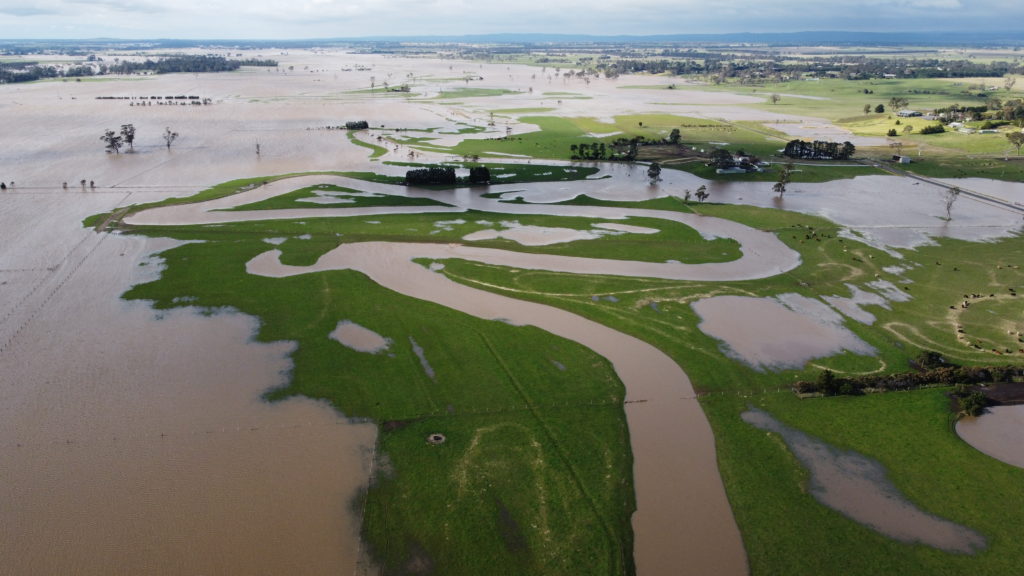 Flooding of Loy Yang Creek June 2021